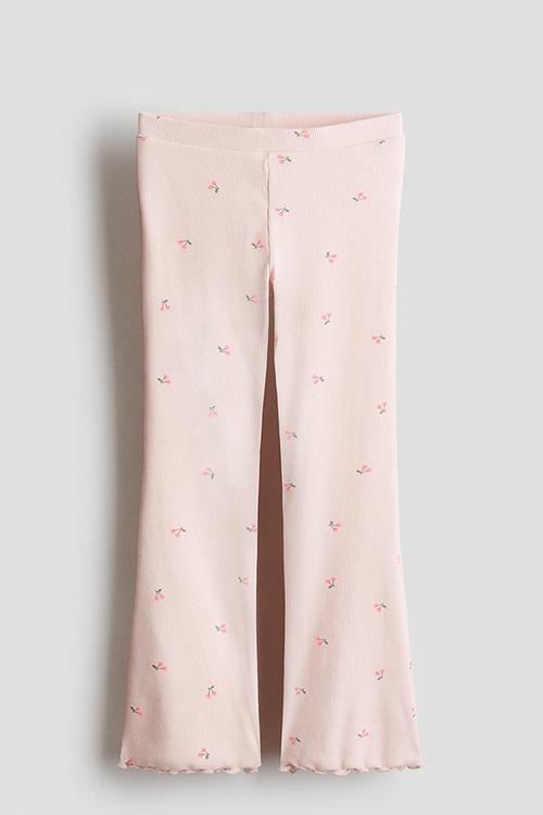 Flared leggings - light pink/cherries
