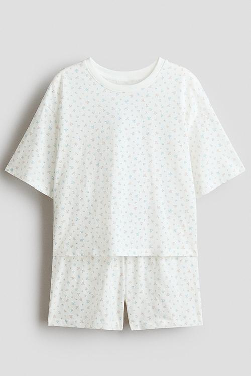 Cotton pyjamas - cream/floral