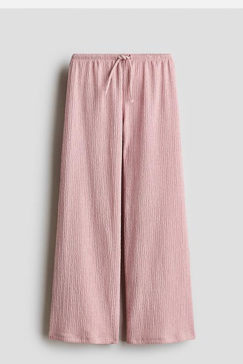 Textured jersey trousers - pink