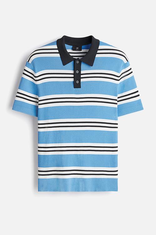 Regular fit polo shirt - blue/striped