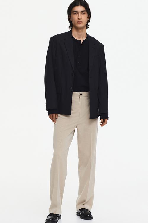 Relaxed fit trousers - beige
