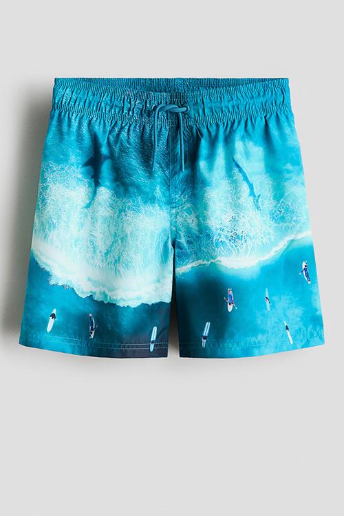 Printed swim shorts - blue/ocean