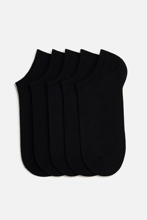 5-Pack trainer socks with lycra® - black