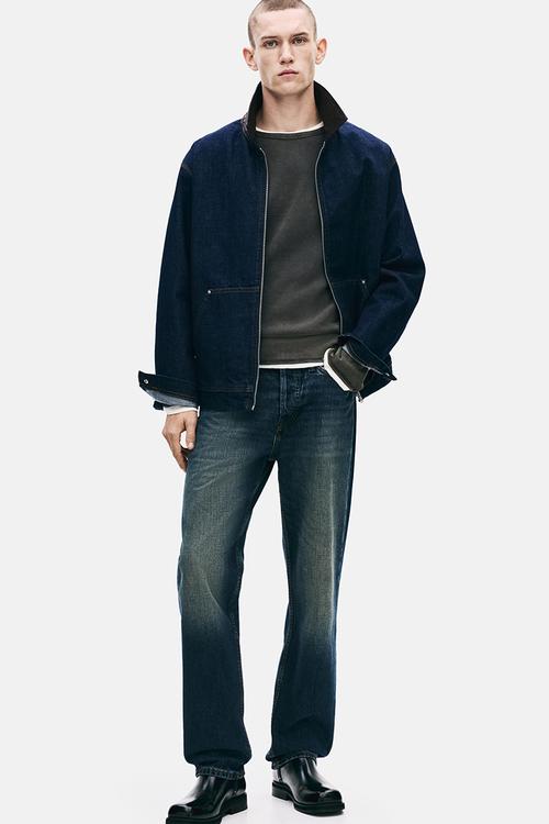 Original straight jeans - washed dark denim blue