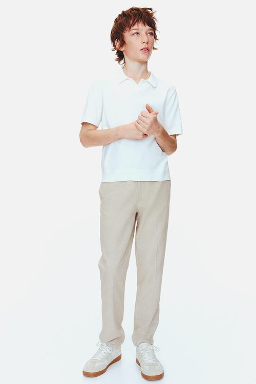 Tailored trousers - light beige