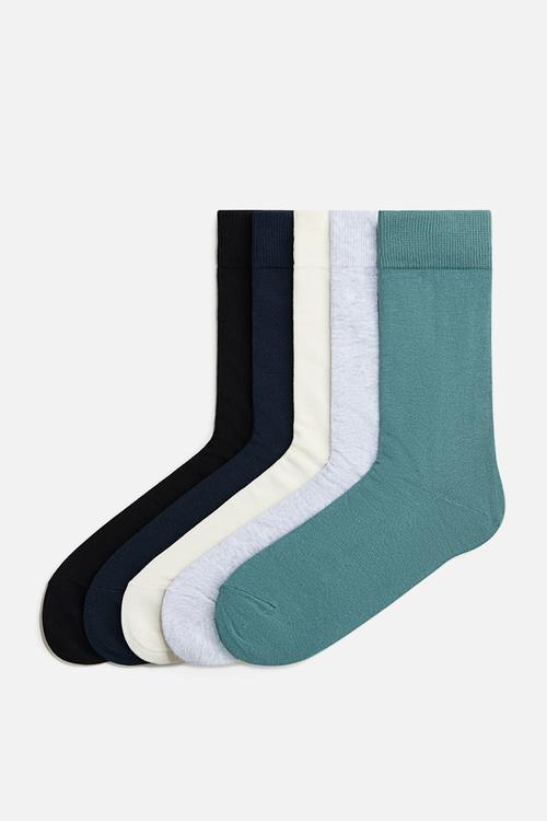 5-pack socks - turquoise