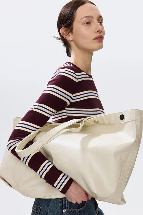 Ribbed top - burgundy/striped