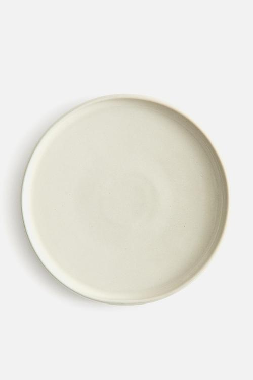 Stoneware dinner plate - white