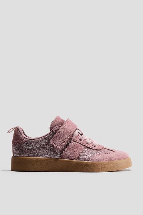 Glittery trainers - dusty pink