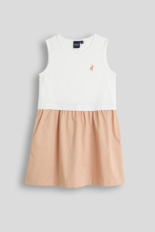Girls Aurora Combo Dress - Pink