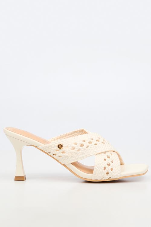 Kelsey 3 macrame heel - ivory