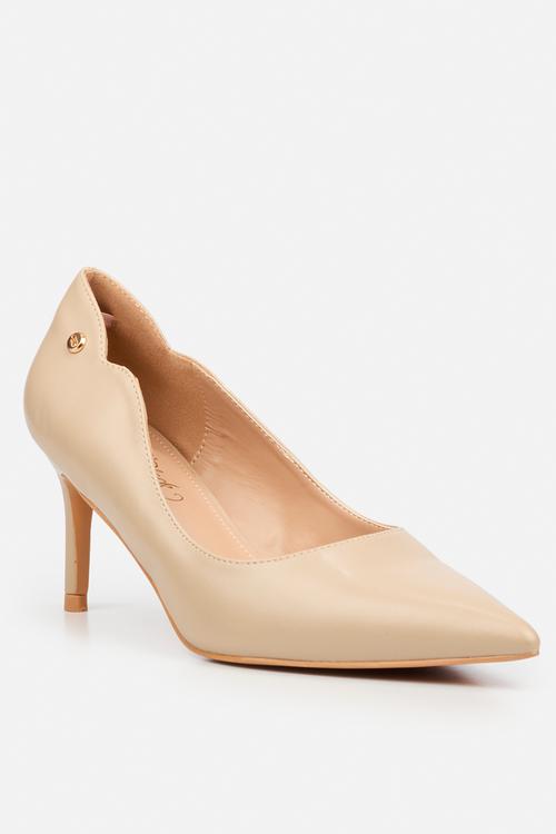 Nola 6 classic scallop heel - natural