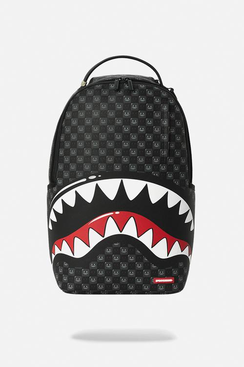 Sharks In Paris Bubbly Black Check Backpack - Black