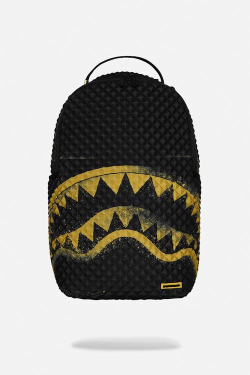 Pyramid Stencil Shark Backpack - Black/Yellow