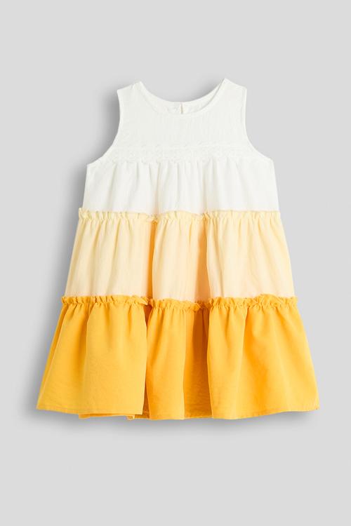Tiered tent dress - yellow multi