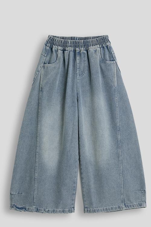 Wide leg jeans - light navy