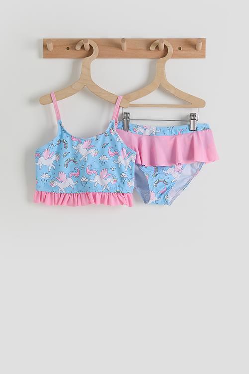 Tankini - blue/pink/aop