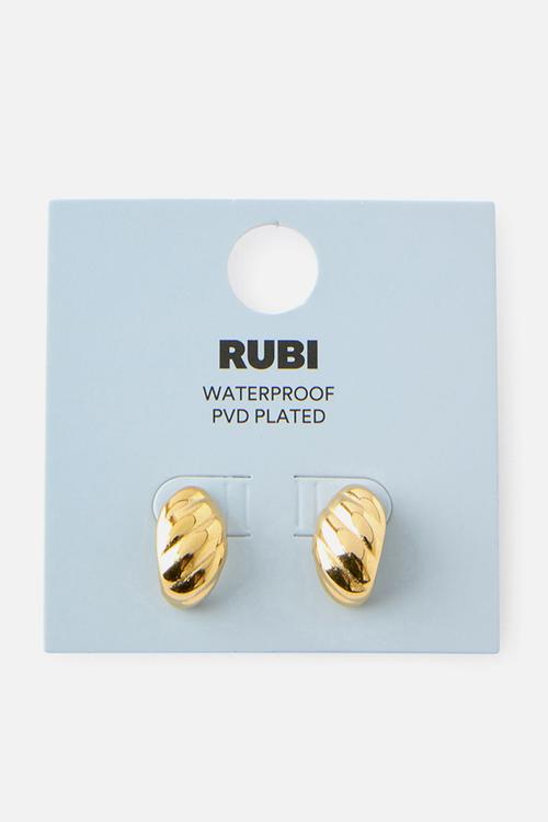 Waterproof Small Charm Earring - Gold Plated Croissant