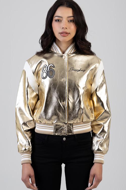 Take It Easy Bomber Jacket - Gold