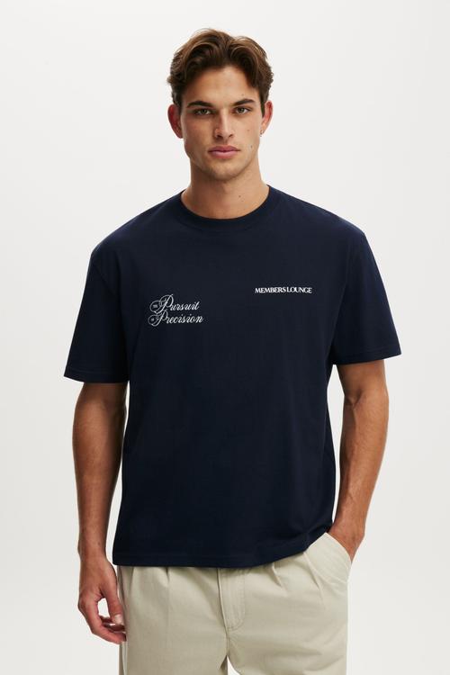 Everyday Fit Graphic T-Shirt-Vintage Navy / Dropout