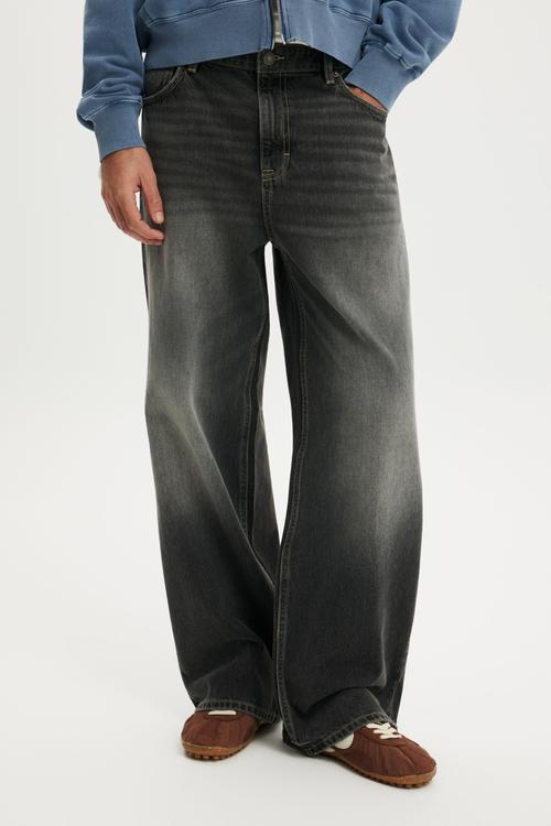 Relaxed baggy jean - rocky washed black
