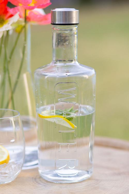 Home Classix Liquidity Glass Water Bottle with S/S lid - 1.0lt