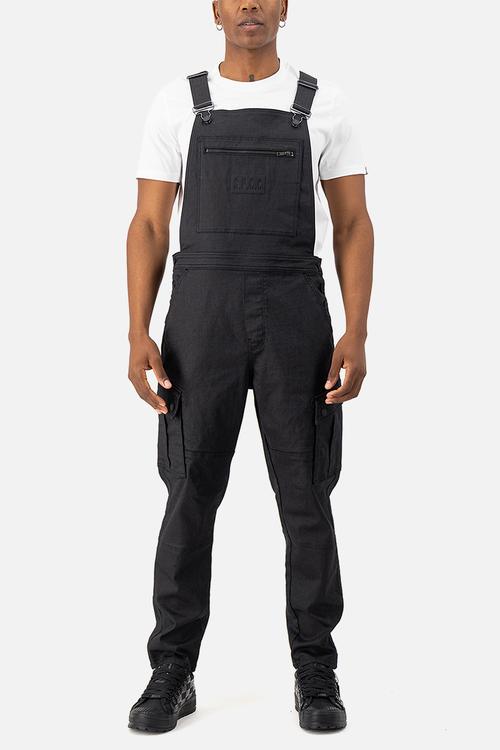 Shrapnel Dungaree Jeans - Black