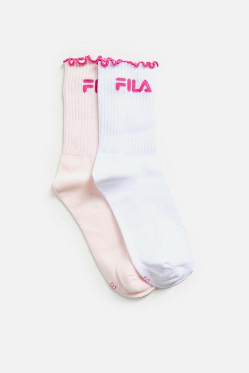 Sofia lettuce tube sock (2pk) - white/pink marshmallow