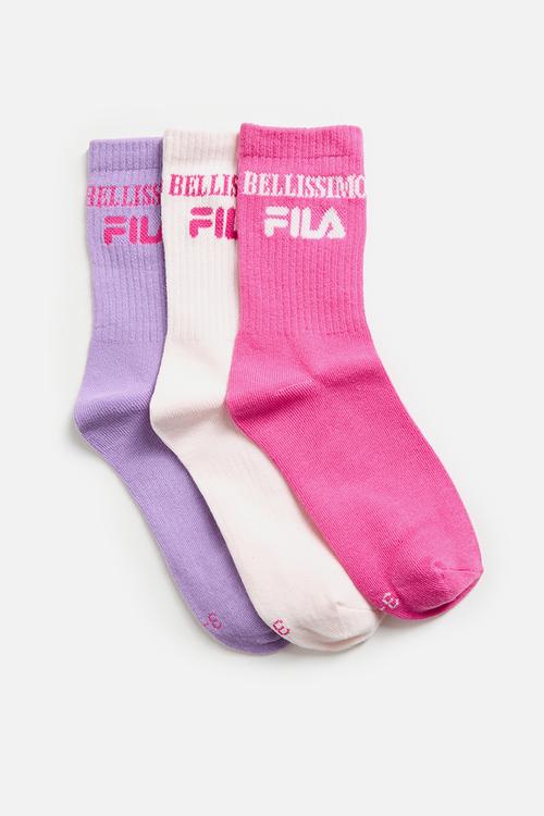 Bellissimo three quarter sock 3pk - diaphanous lilac/ pink marshmallow/wild orchid