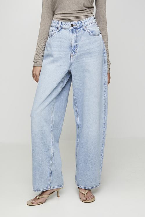 Curvy fit baggy high waist jeans - blue