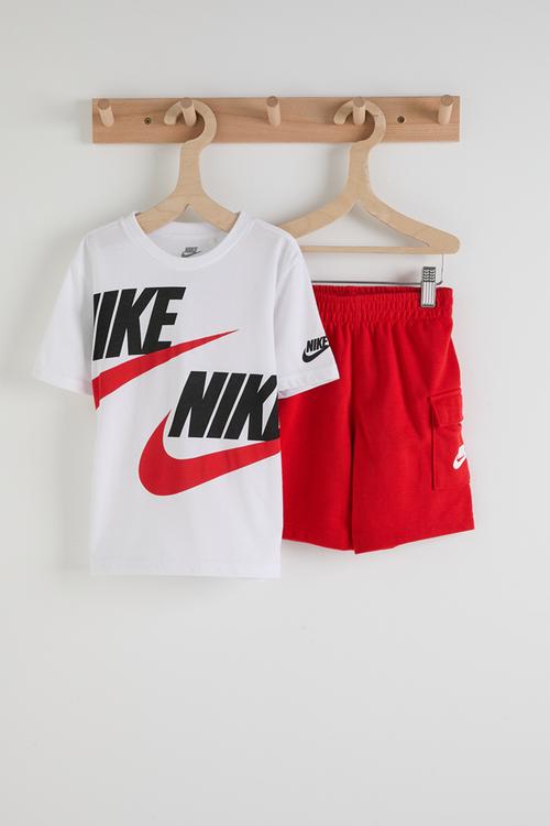 Nkb B Nsw Hbr Cargo Short Set - University Red & White