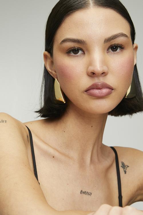 Oriel Sculptural Studded Earrings-Gold