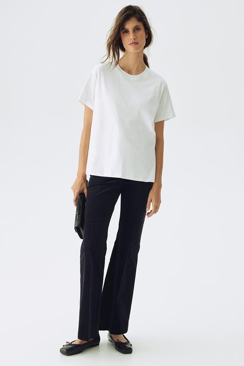 Mama cotton nursing t-shirt - white