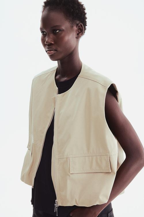 Bubble-hem gilet - mole