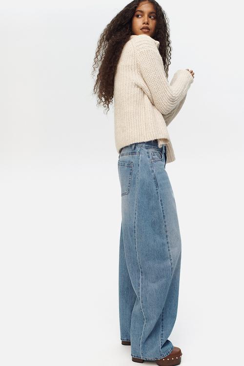 Baggy barrel regular waist jeans - denim blue