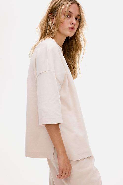 Interlock t-shirt - light beige