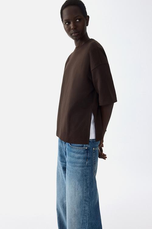 Interlock t-shirt - dark brown