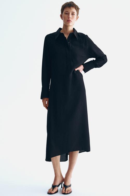 Shirt dress - black