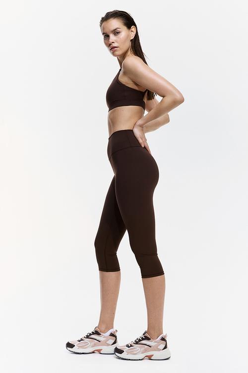 Capri leggings with sculptmove - warm brown