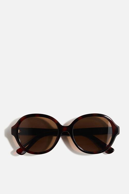 Round sunglasses - dark brown