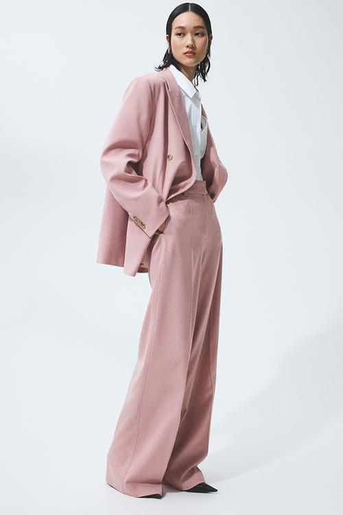 Double-breasted blazer - light pink