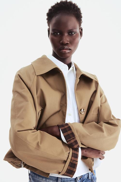 Twill jacket - dark beige
