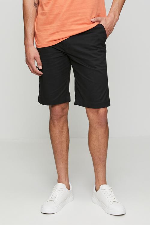 MENS ESSENTIAL COTTON CHINO SHORTS - Black