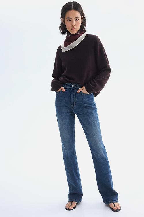 Bootcut high jeans - dark denim blue
