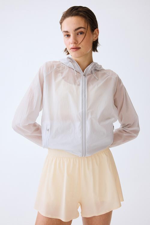 Layered sports shorts with pocket - butter yellow