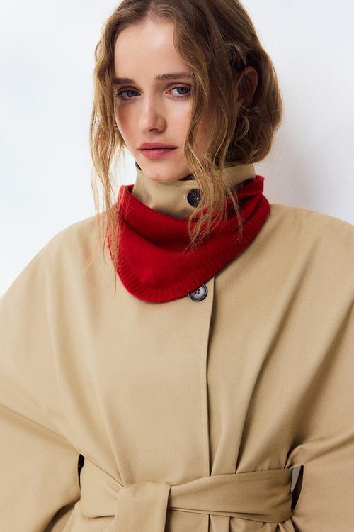 Twill cape jacket - beige