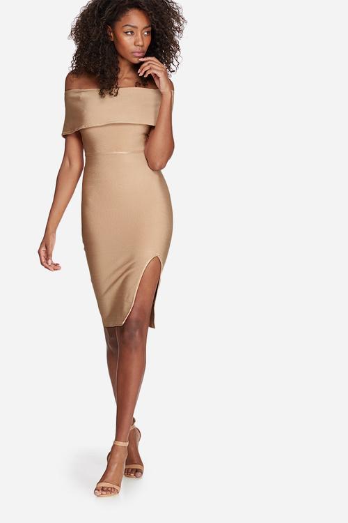 Bandage bardot midi dress