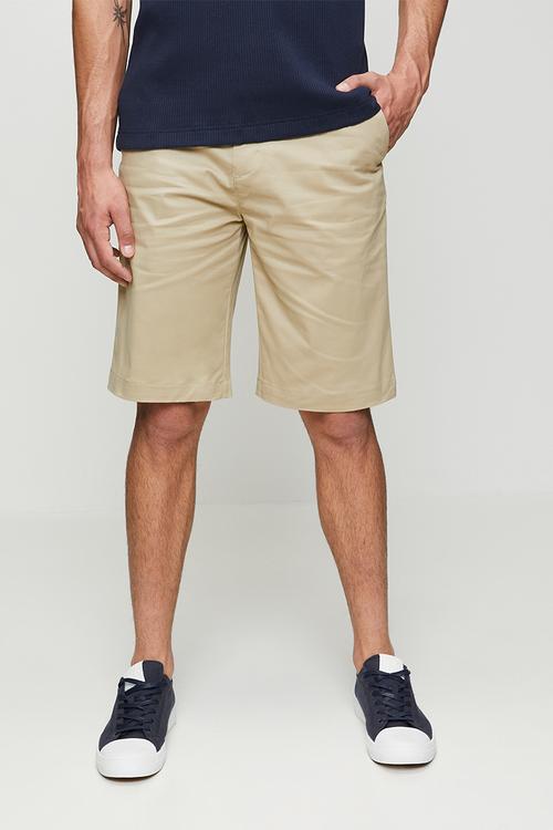 MENS ESSENTIAL COTTON CHINO SHORTS - Beige