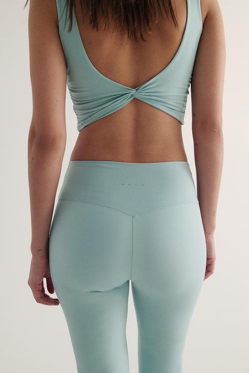 Flared yoga leggings with softmove™ - amazonite blue