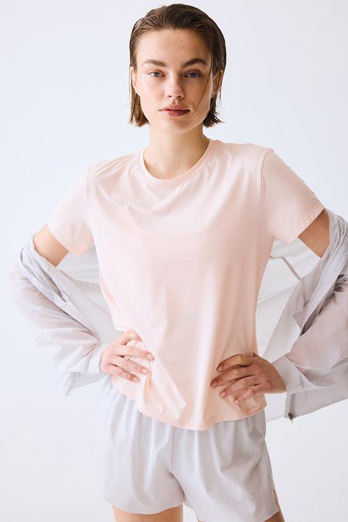 Cooling running t-shirt with drymove. - powder pink